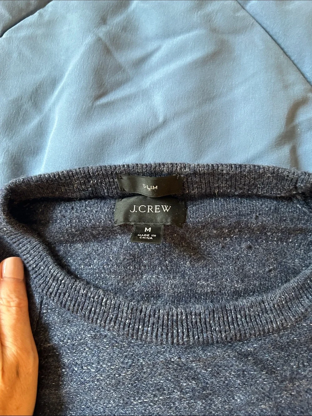 J. Crew Men's Crewneck Sweater in Navy Blue